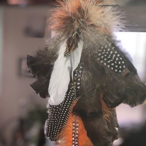 One piece feather Earring